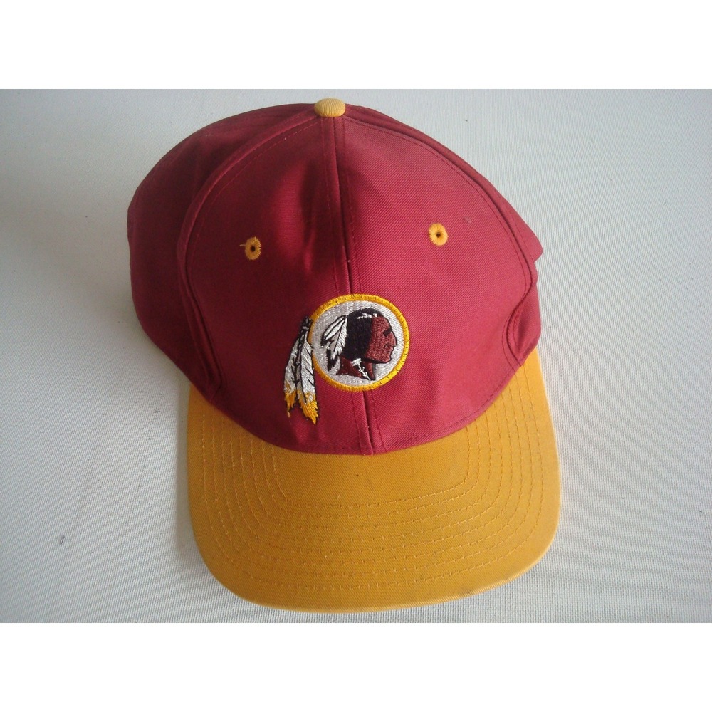 REDSKINS HEADLIGHT SNAPBACK LOGO 7 SCRIPT 90S CAP HAT 90S VINTAGE M2